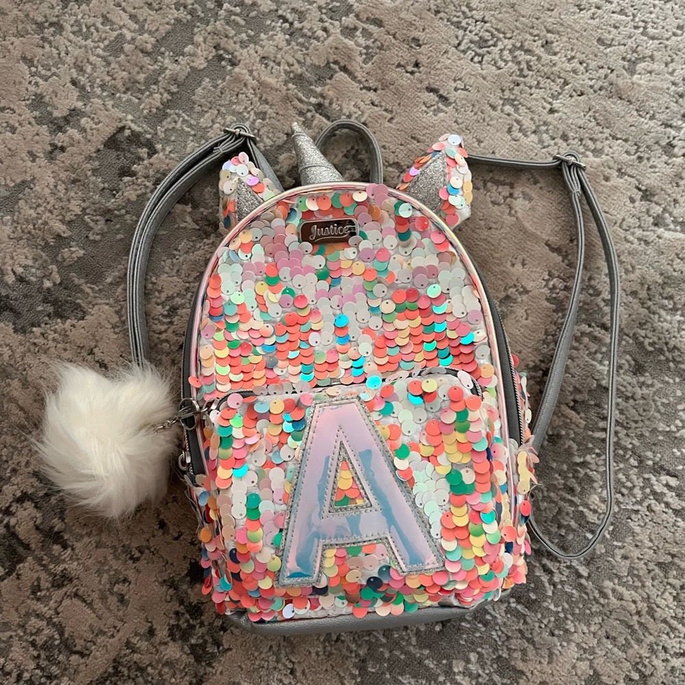 Justice Sequin Backpack - with A